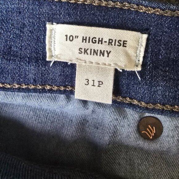 Madewell 10" High-rise Skinny blue Casual Women’s Jeans. Size 31 - Picture 4 of 8